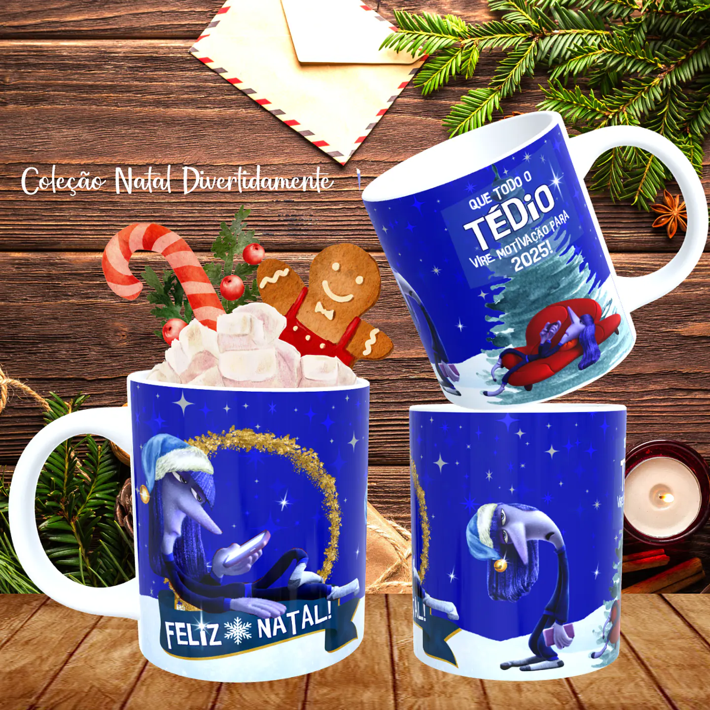 9 Artes Caneca Natal Divertidamente Arquivo Editavel 2