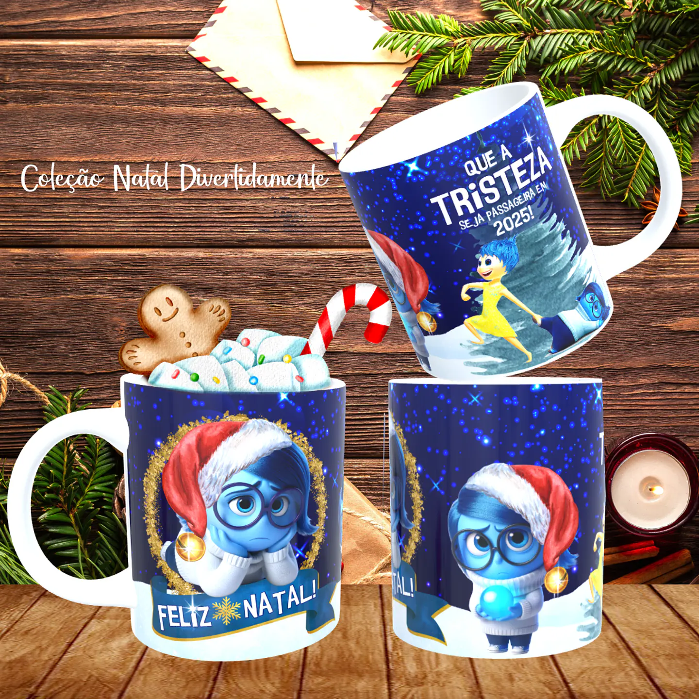 9 Artes Caneca Natal Divertidamente Arquivo Editavel 3