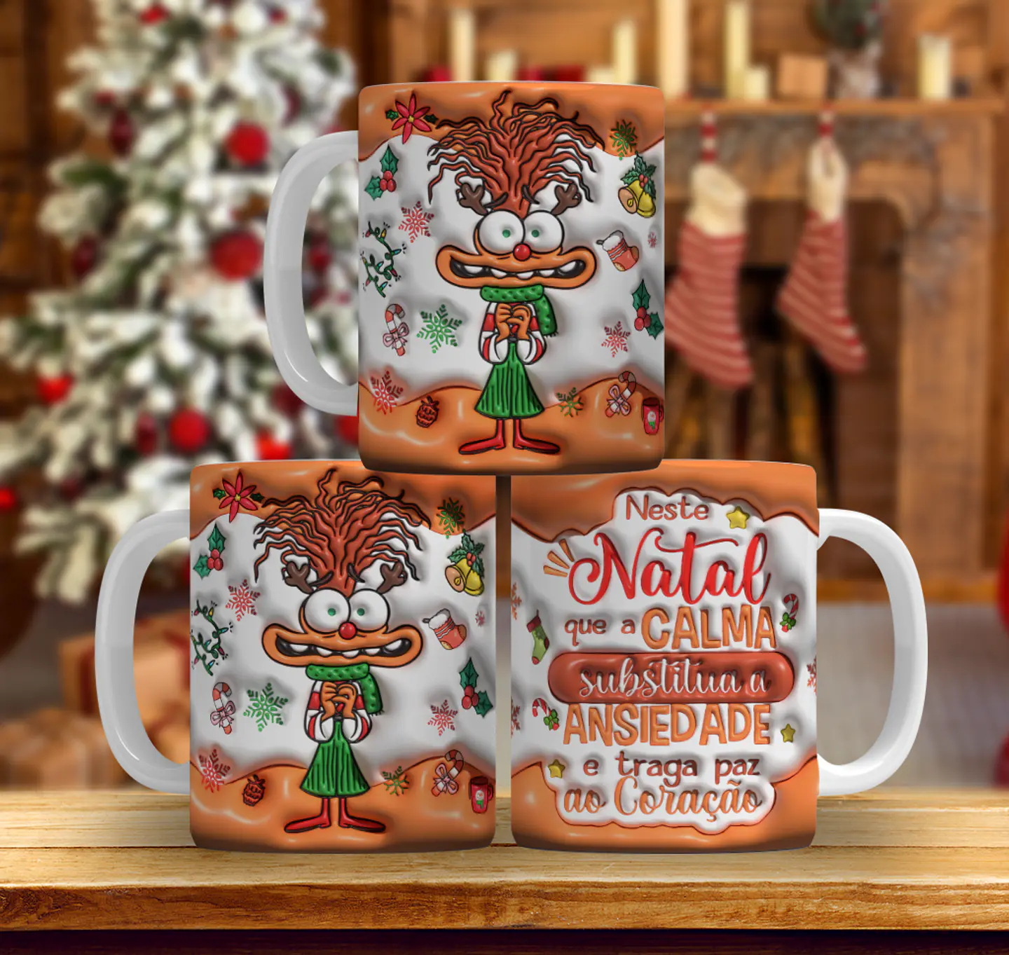 9 Artes Caneca Natal Divertidamente Arquivo em Jpg 2