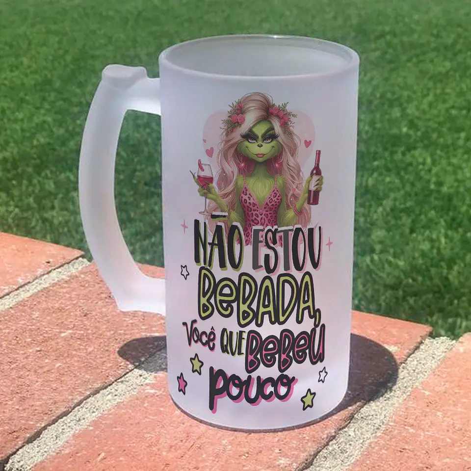 16 Artes para Copo Chopp Grinch Natal Arquivo Editavel  5