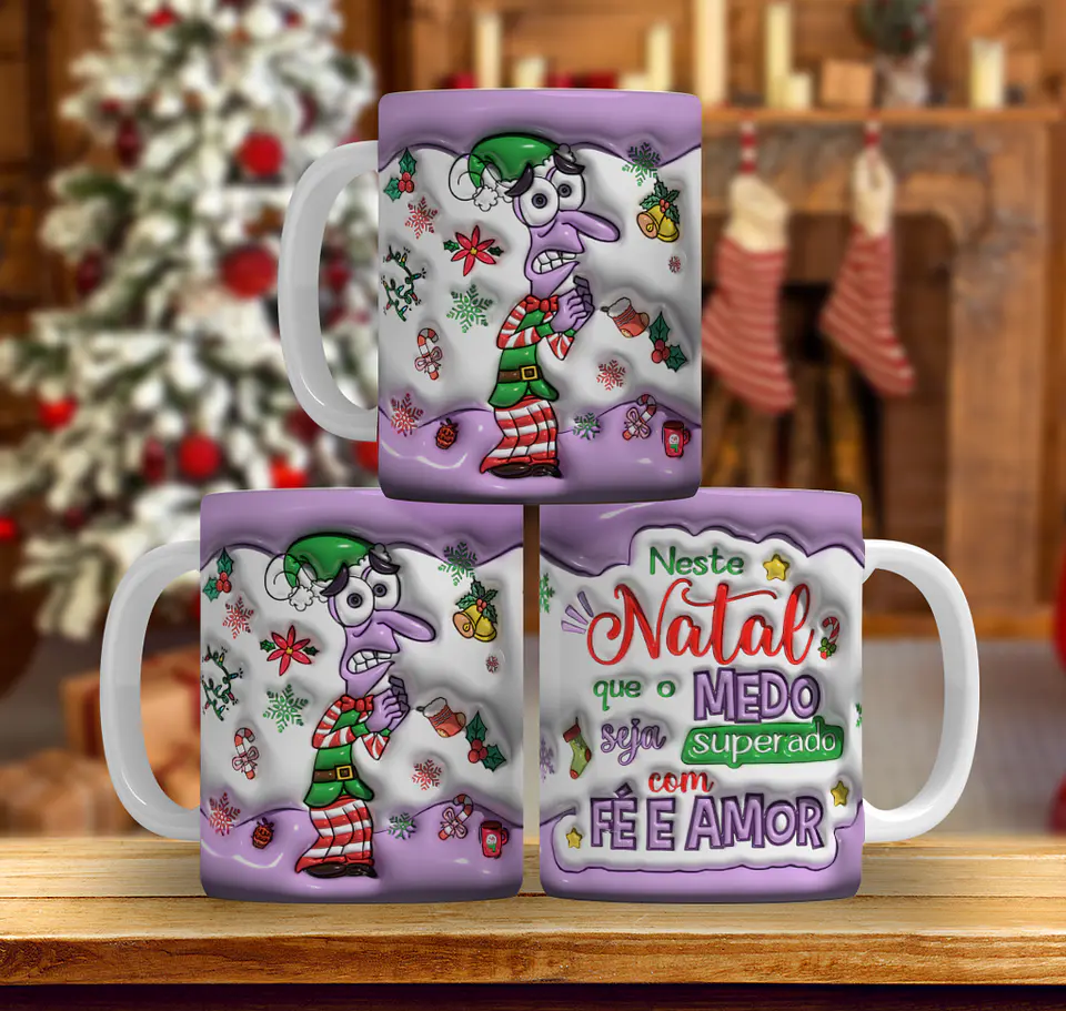 9 Artes Caneca Natal Divertidamente Arquivo em Jpg 3