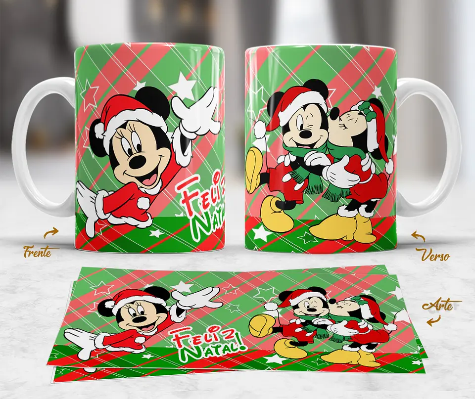 10 Artes Caneca Mickey e Stitch Natal Arquivo em Jpg  5