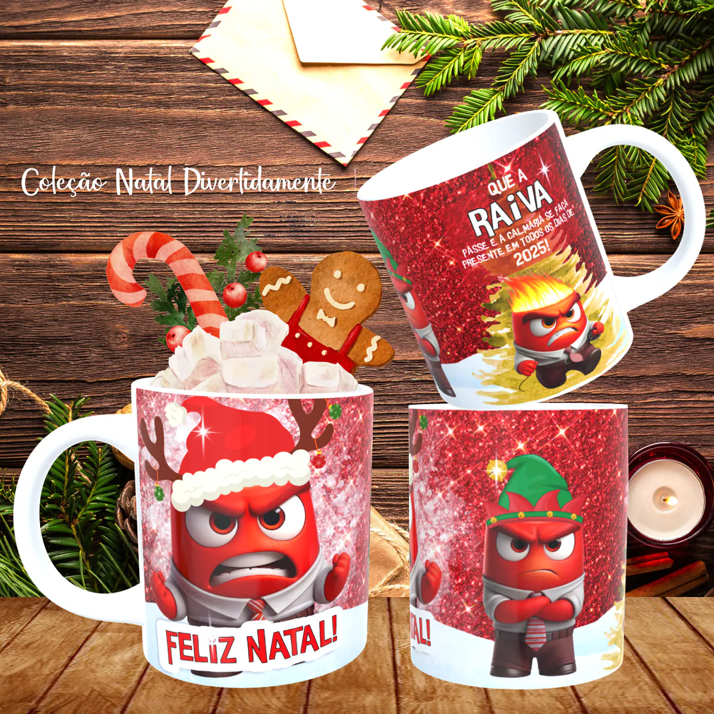 9 Artes Caneca Natal Divertidamente Arquivo Editavel 6