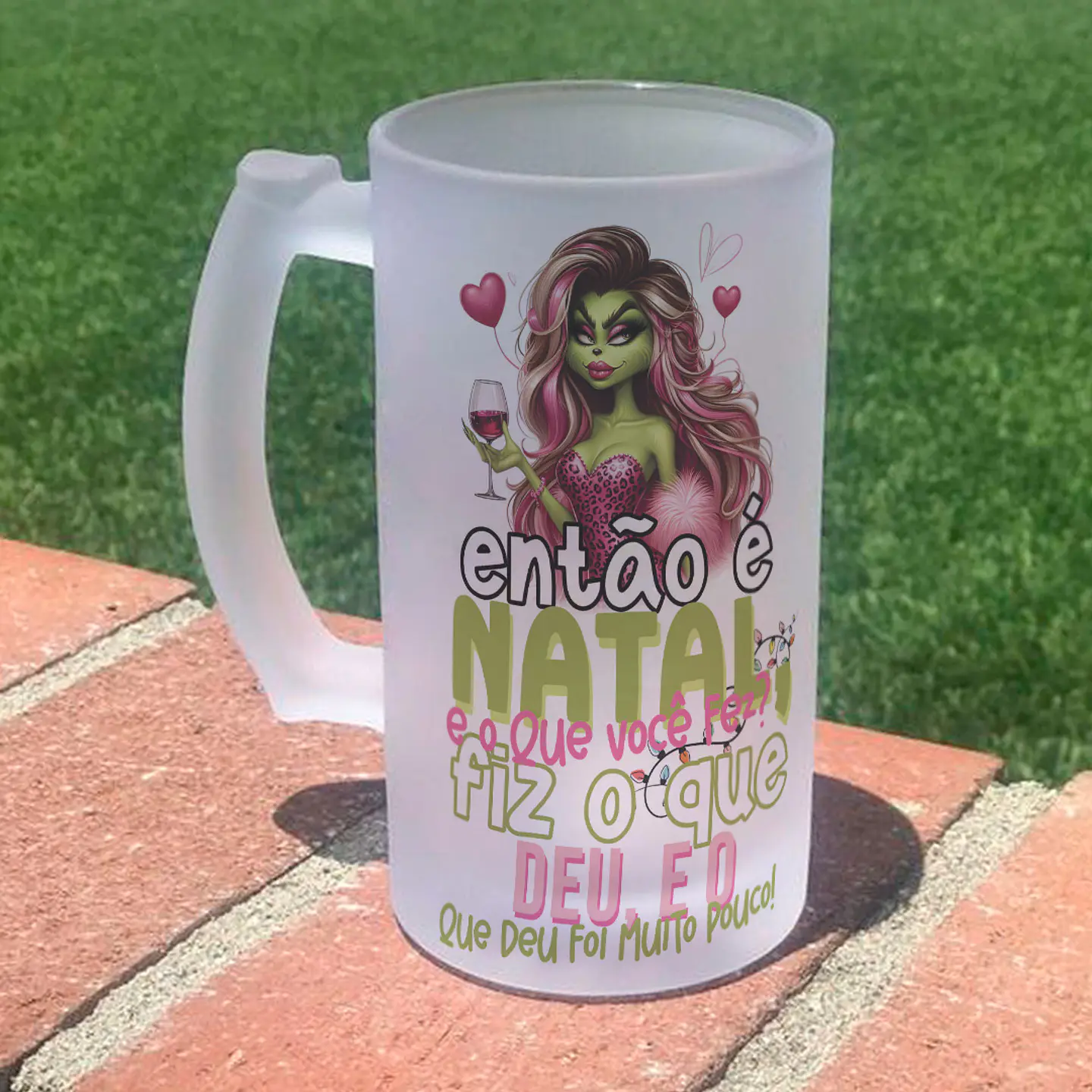 16 Artes para Copo Chopp Grinch Natal Arquivo Editavel  8