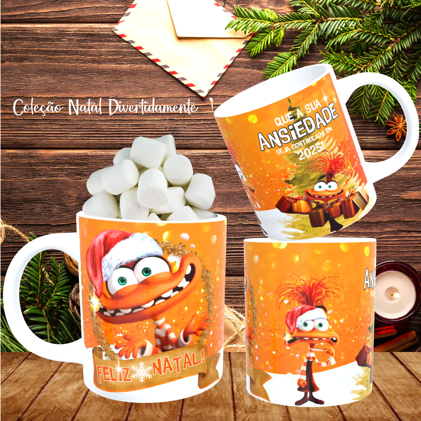 9 Artes Caneca Natal Divertidamente Arquivo Editavel 7