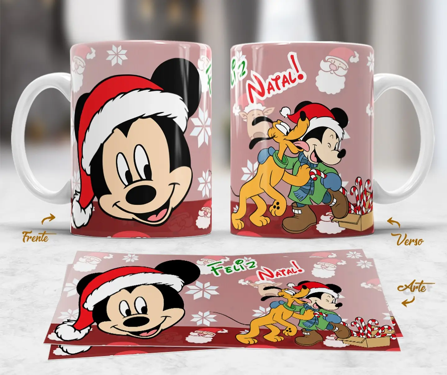 10 Artes Caneca Mickey e Stitch Natal Arquivo em Jpg  8