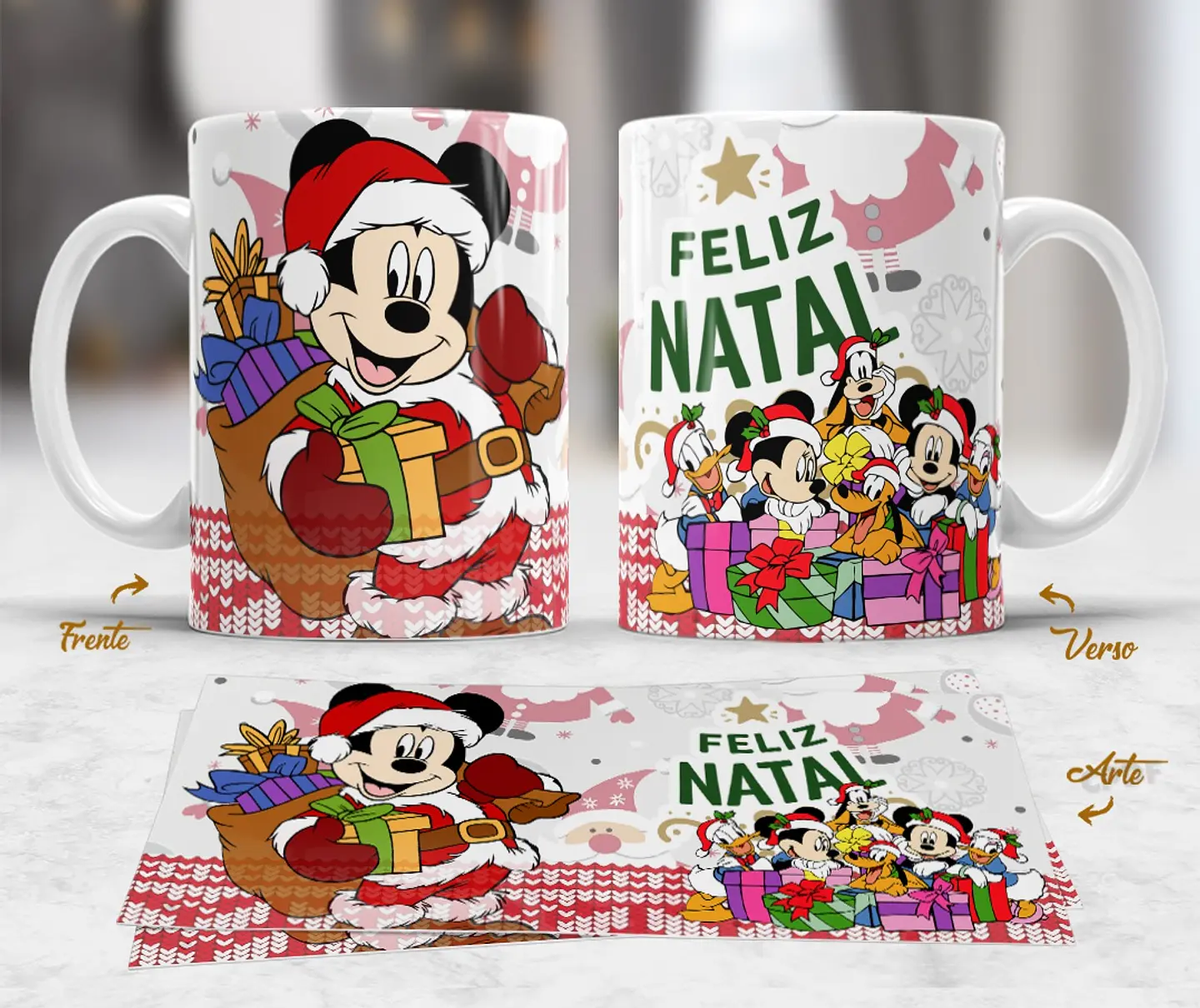 10 Artes Caneca Mickey e Stitch Natal Arquivo em Jpg  9