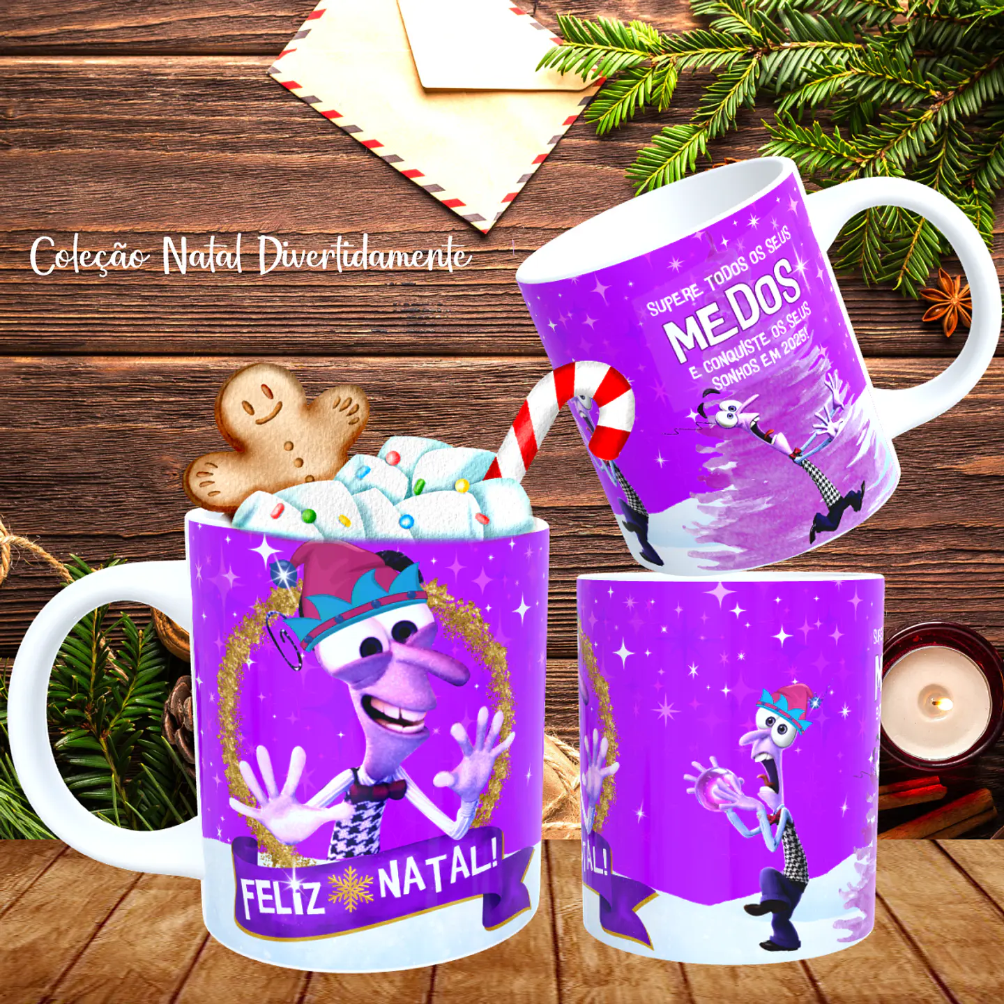 9 Artes Caneca Natal Divertidamente Arquivo Editavel 9