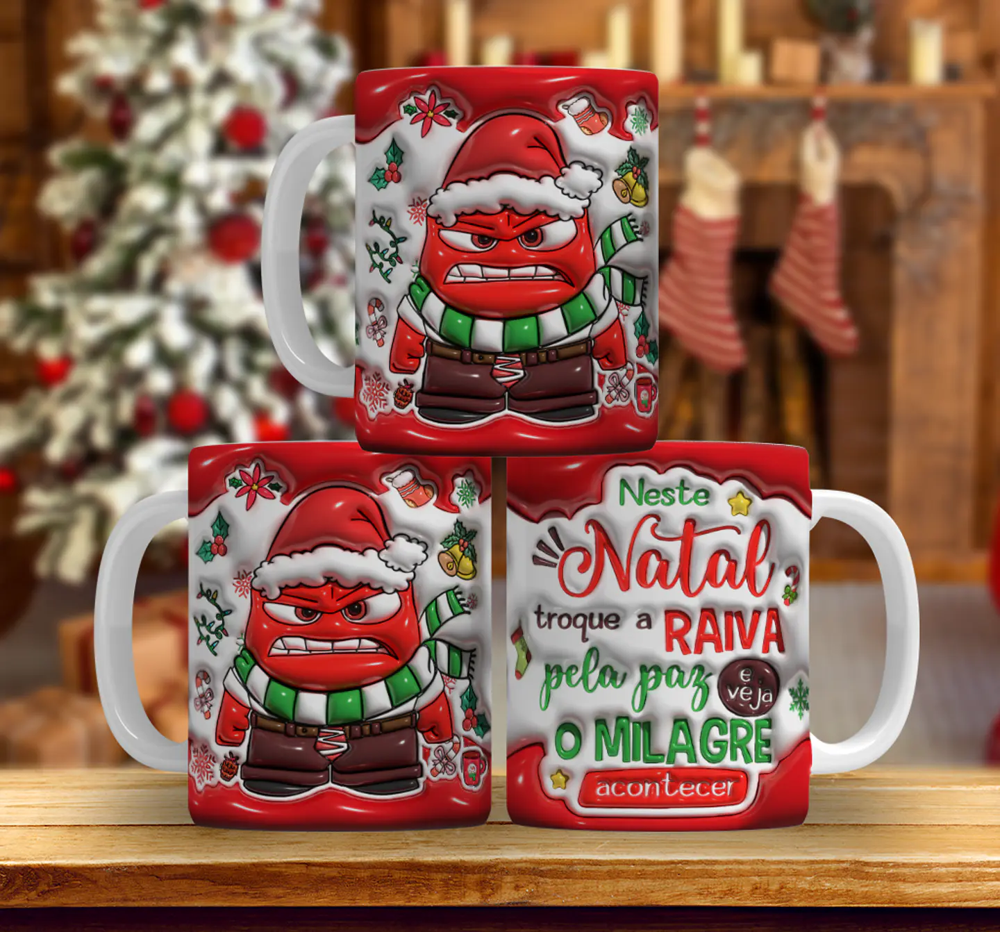 9 Artes Caneca Natal Divertidamente Arquivo em Jpg 7