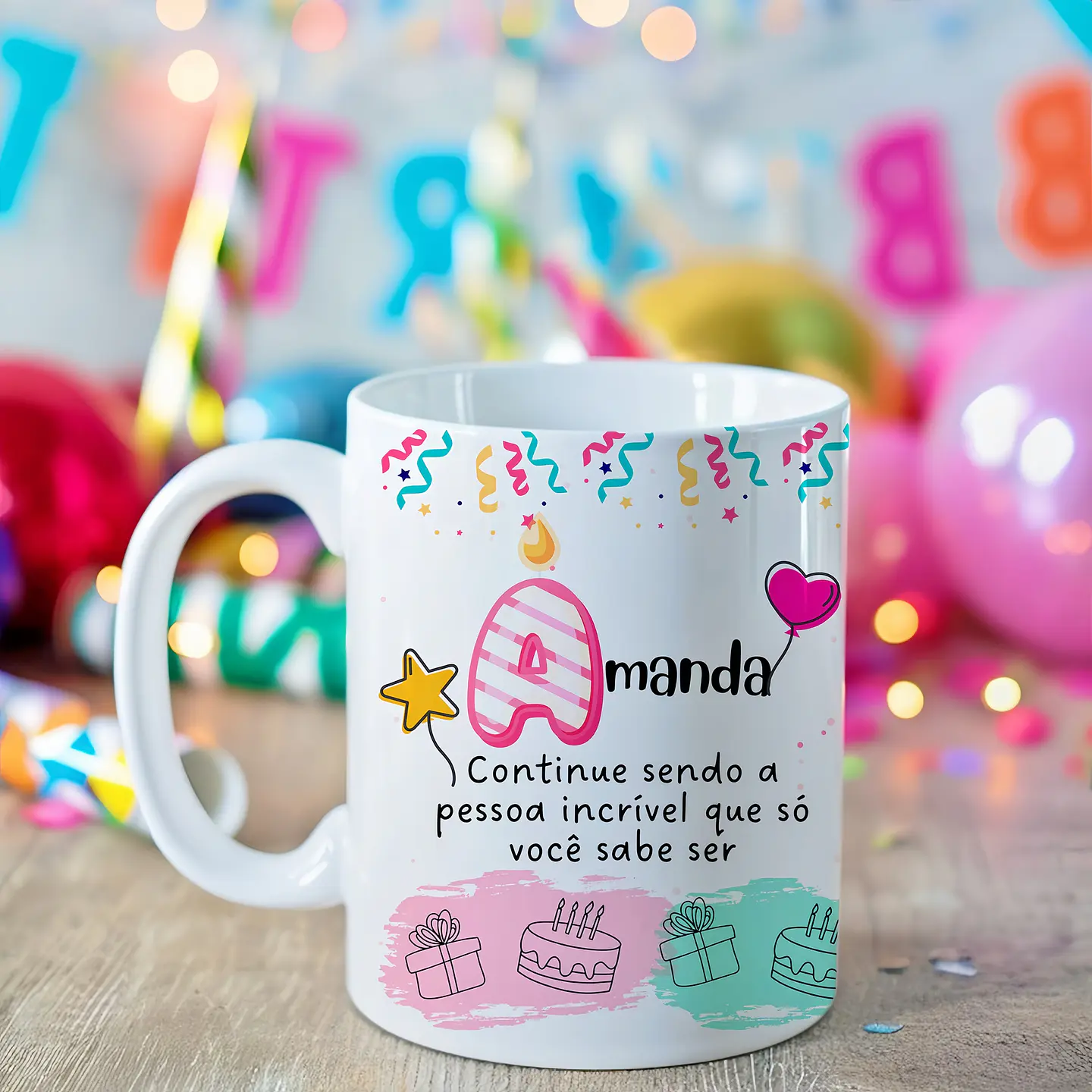 6 Artes para Caneca Aniversário Mais Kit para Criação Arquivo em Png 3