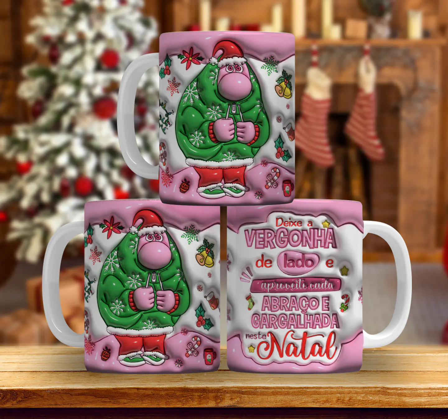 9 Artes Caneca Natal Divertidamente Arquivo em Jpg 8