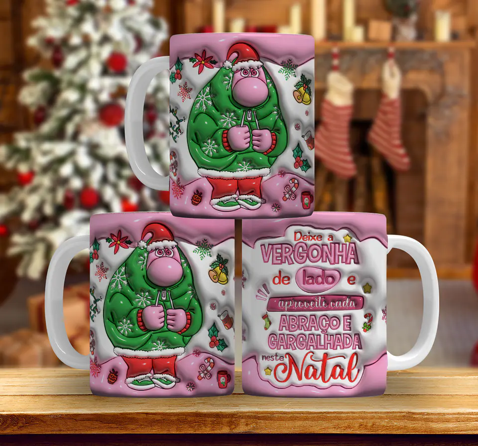 9 Artes Caneca Natal Divertidamente Arquivo em Jpg 8