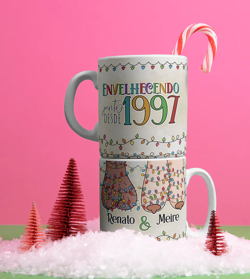 7 Artes para Caneca Envelhecer Junto Arquivo em Png 1