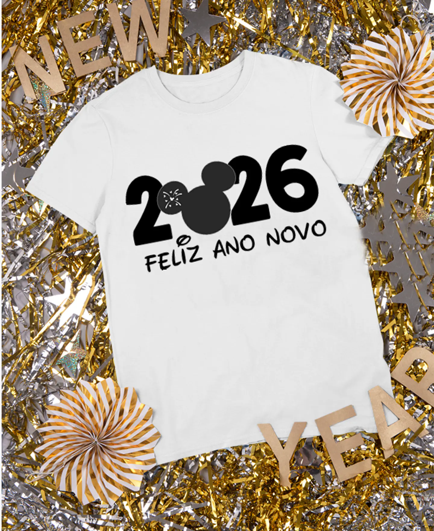 20 Artes para Camisa Disney Mickey e Minnie Ano Novo 2026 Arquivo Editavel 10