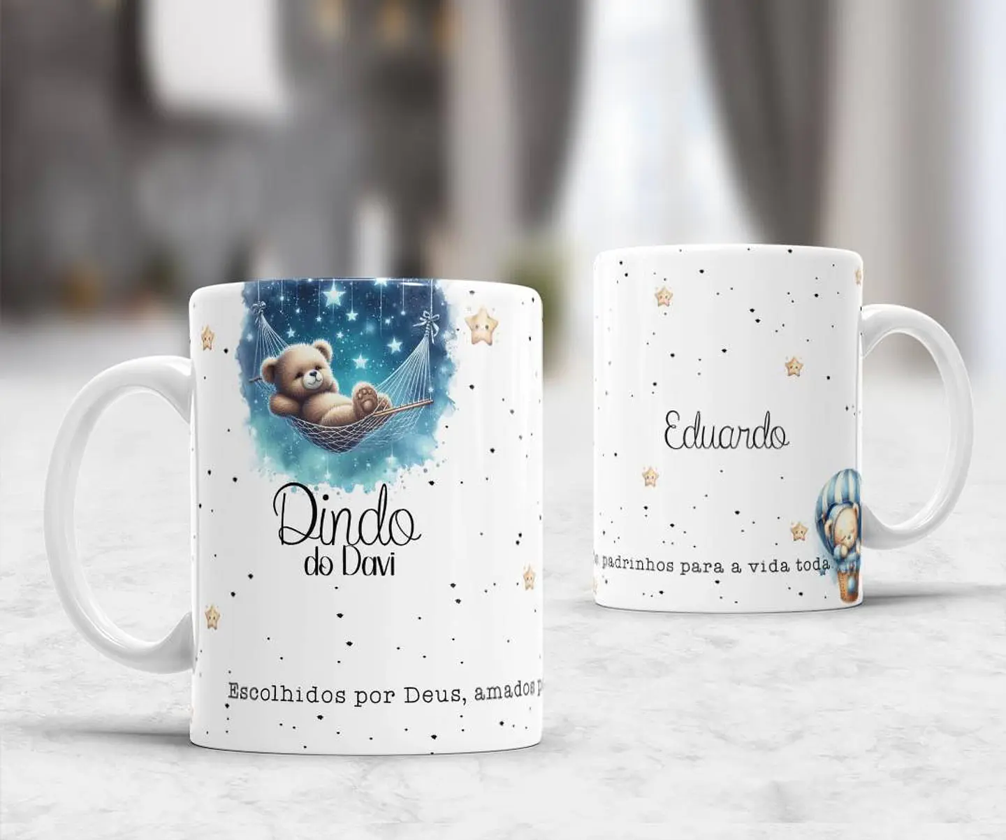 10 Artes para Caneca Convites Dindos Padrinhos Arquivo Editável 1