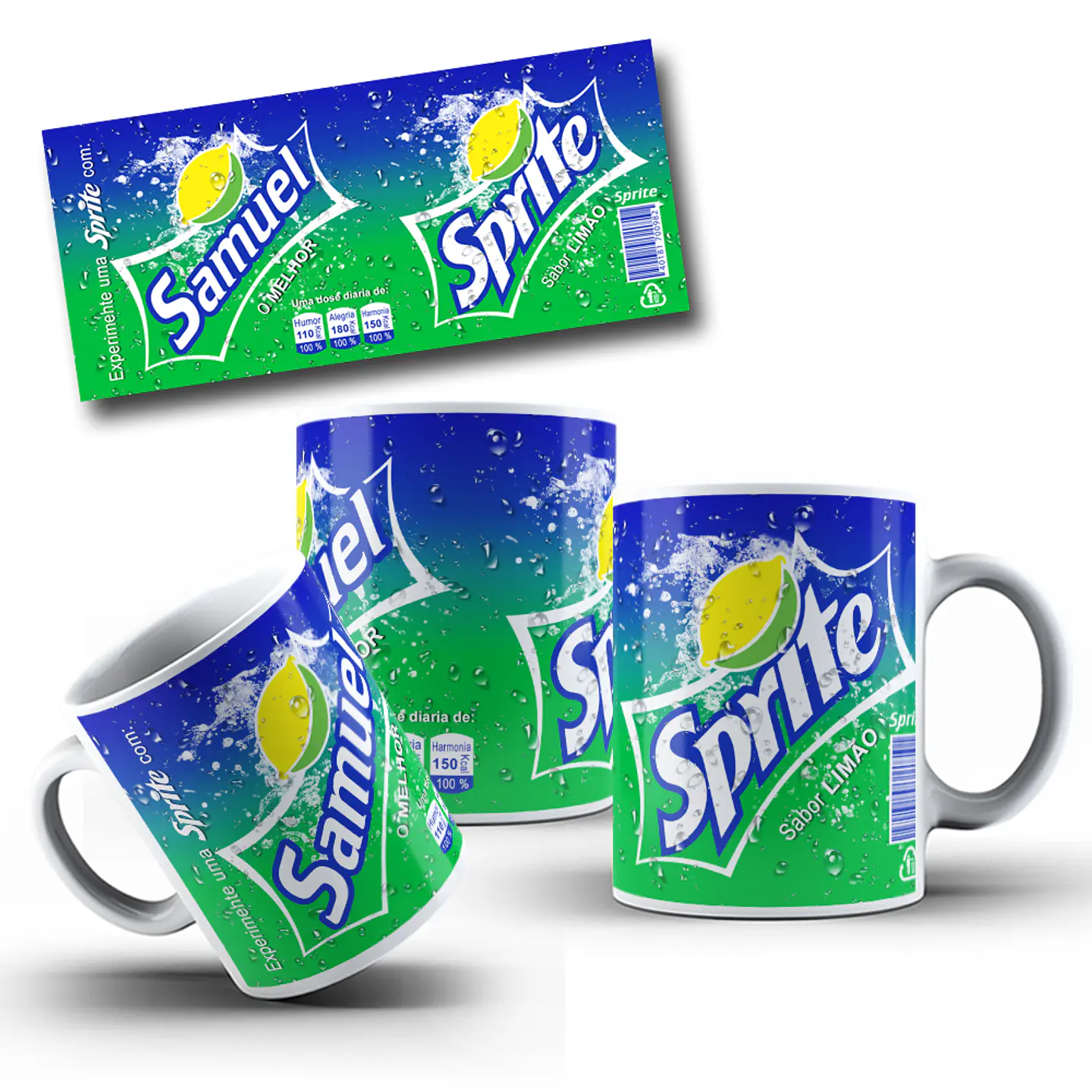 8 Artes para Caneca Refrigerante Arquivo Editável Photoshop 3