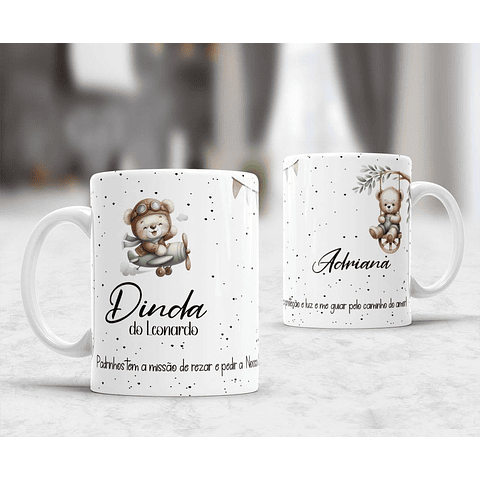 10 Artes para Caneca Convites Dindos Padrinhos Arquivo Editável