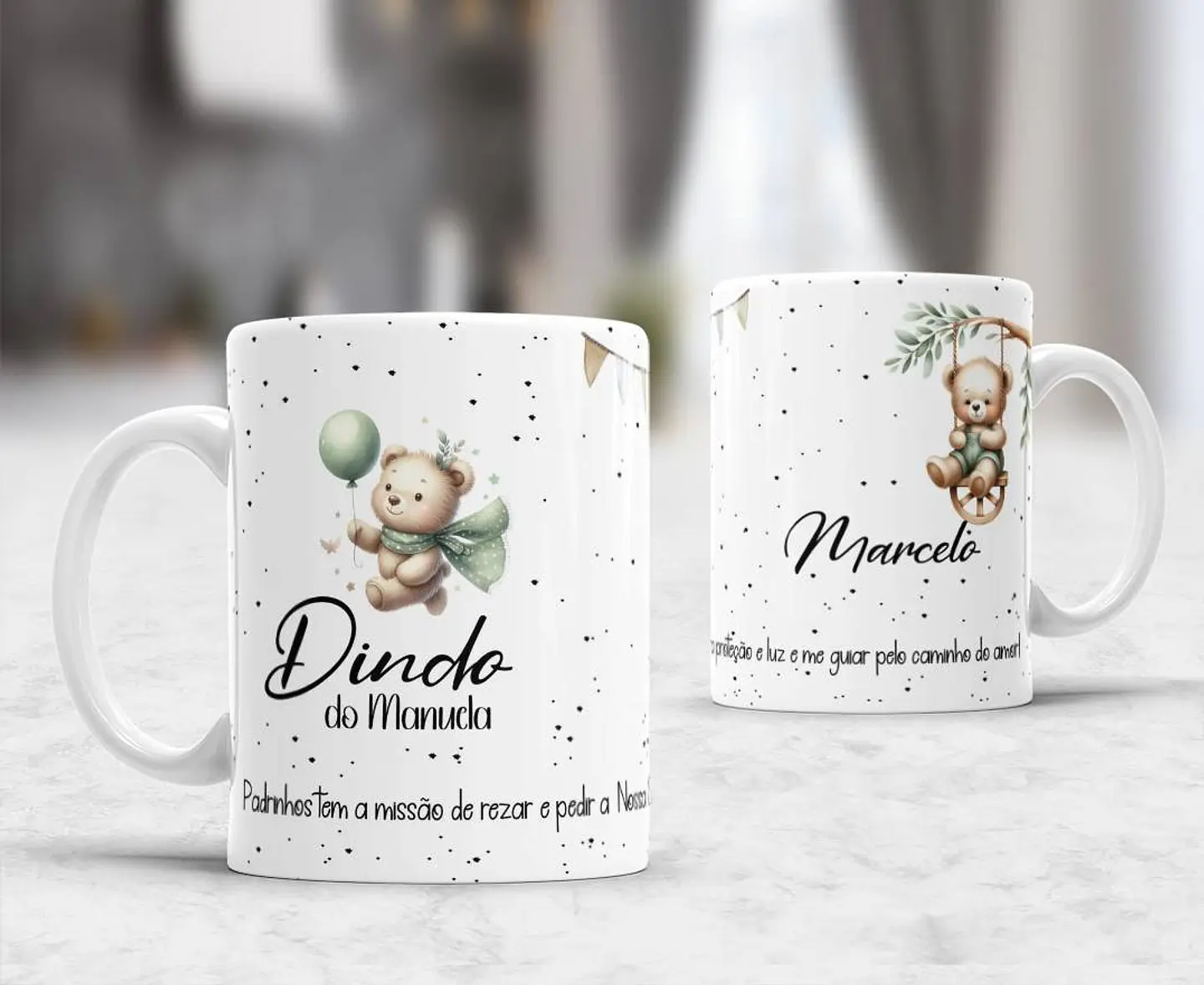 10 Artes para Caneca Convites Dindos Padrinhos Arquivo Editável 3