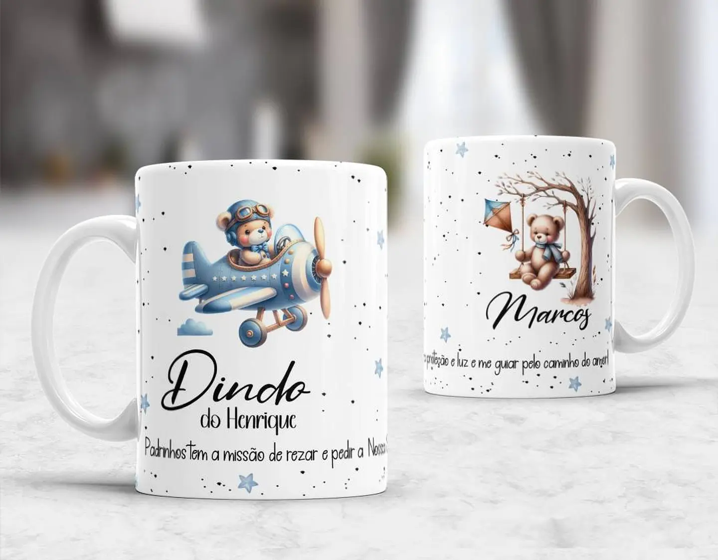 10 Artes para Caneca Convites Dindos Padrinhos Arquivo Editável 4
