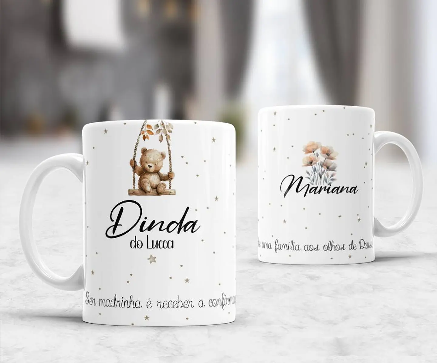 10 Artes para Caneca Convites Dindos Padrinhos Arquivo Editável 6