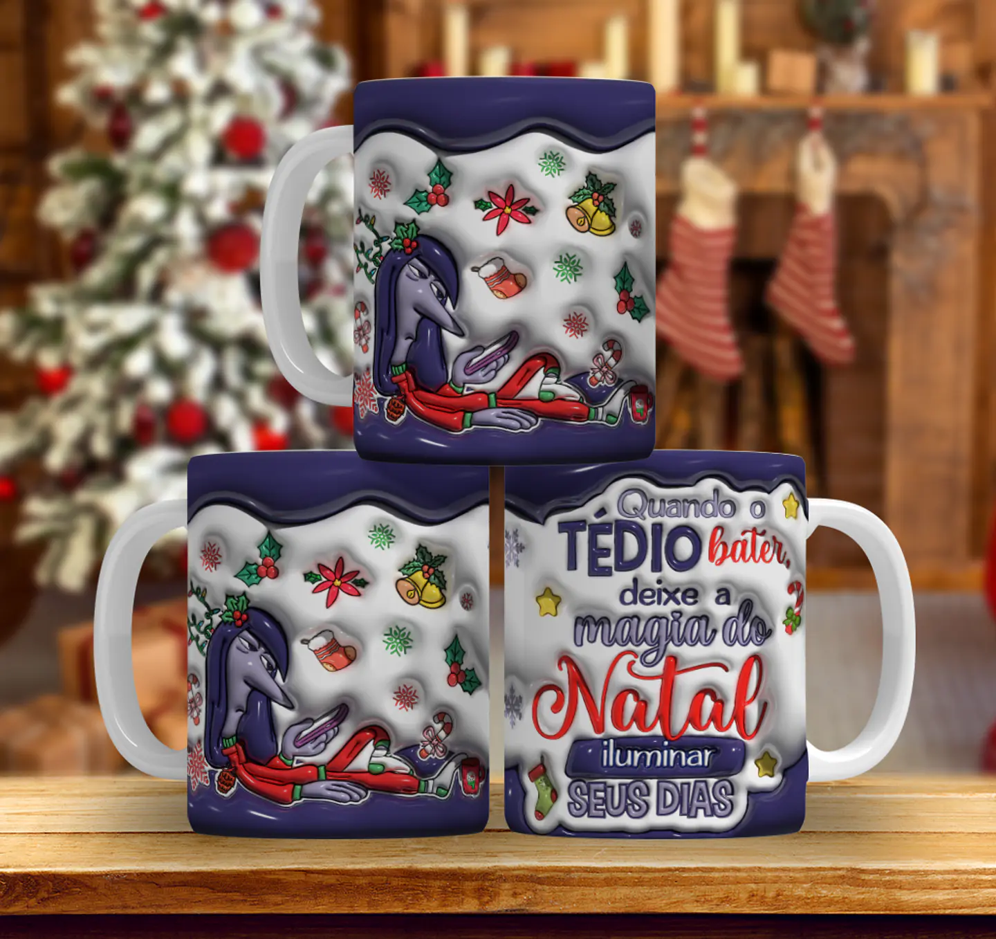 9 Artes Caneca Natal Divertidamente Arquivo em Jpg 9