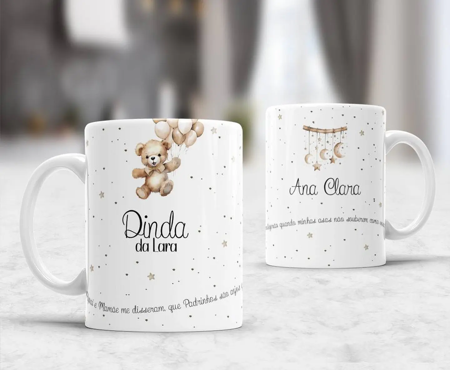 10 Artes para Caneca Convites Dindos Padrinhos Arquivo Editável 8