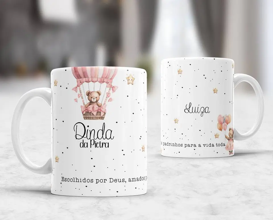 10 Artes para Caneca Convites Dindos Padrinhos Arquivo Editável 10