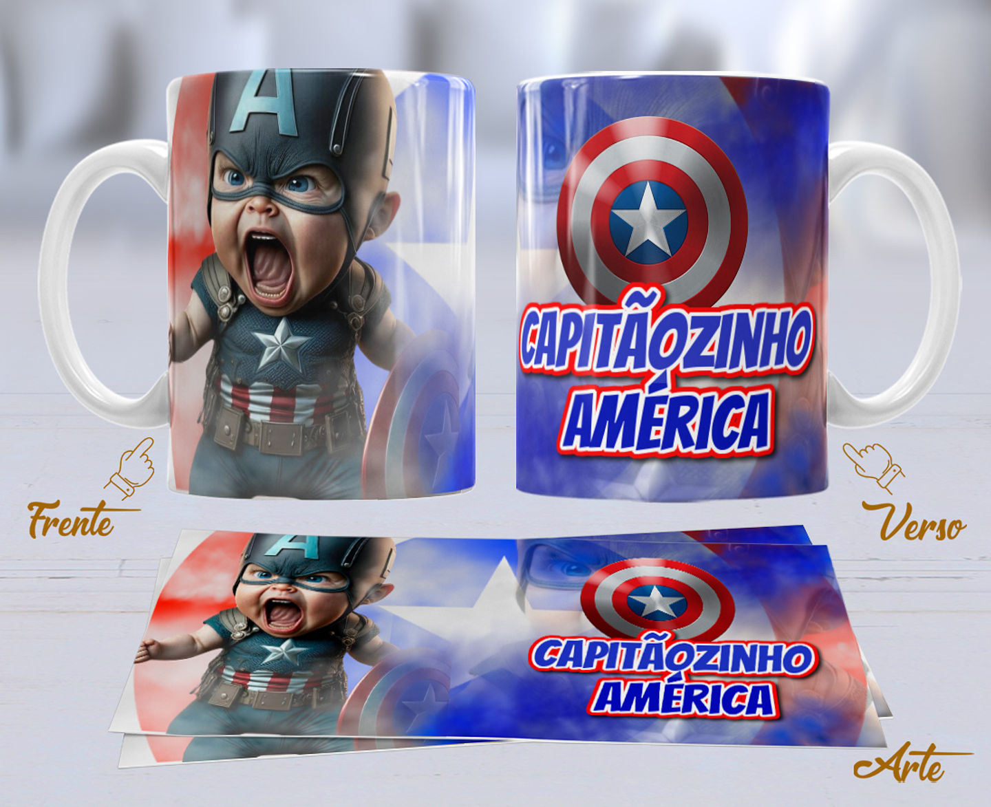 10 Artes para Caneca Personagens Cute Arquivo Editável 2