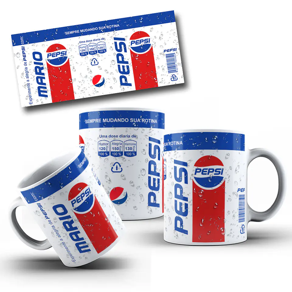 8 Artes para Caneca Refrigerante Arquivo Editável Photoshop 8