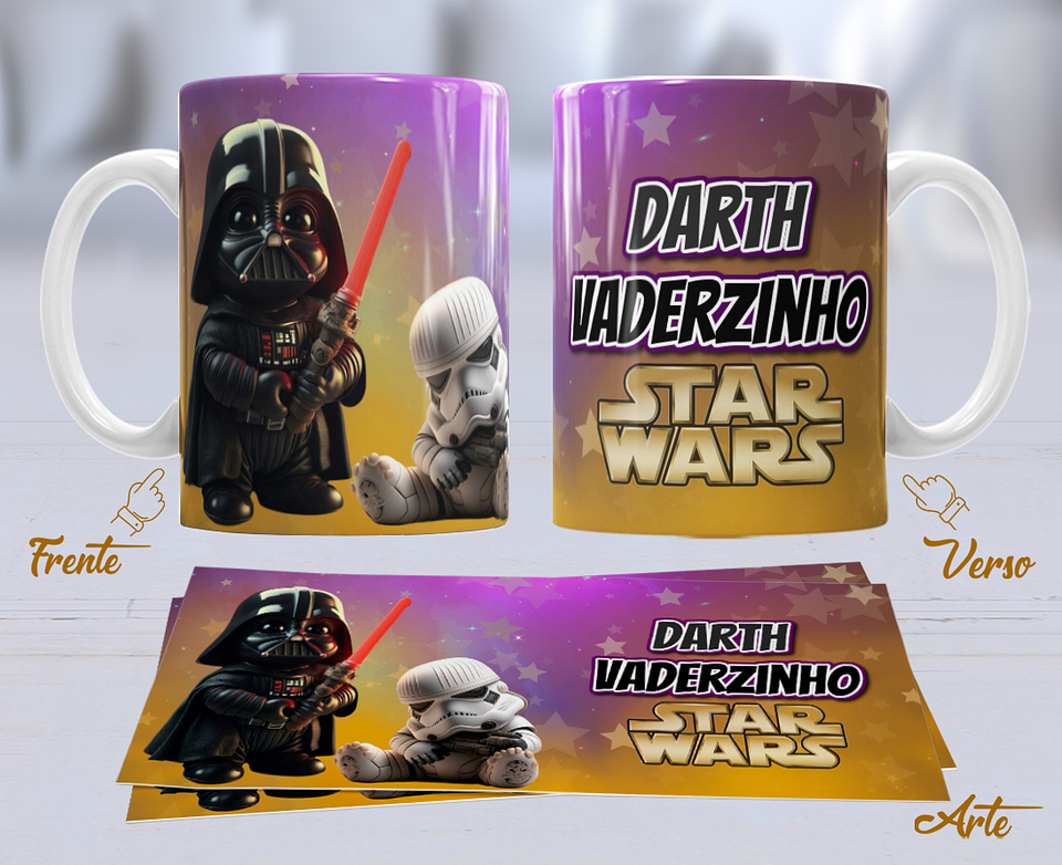 10 Artes para Caneca Personagens Cute Arquivo Editável 3