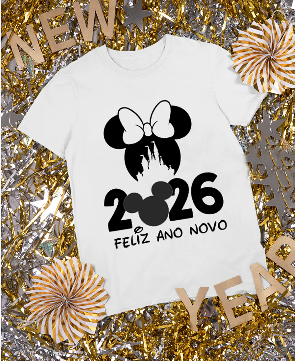 20 Artes para Camisa Disney Mickey e Minnie Ano Novo 2026 Arquivo Editavel 16