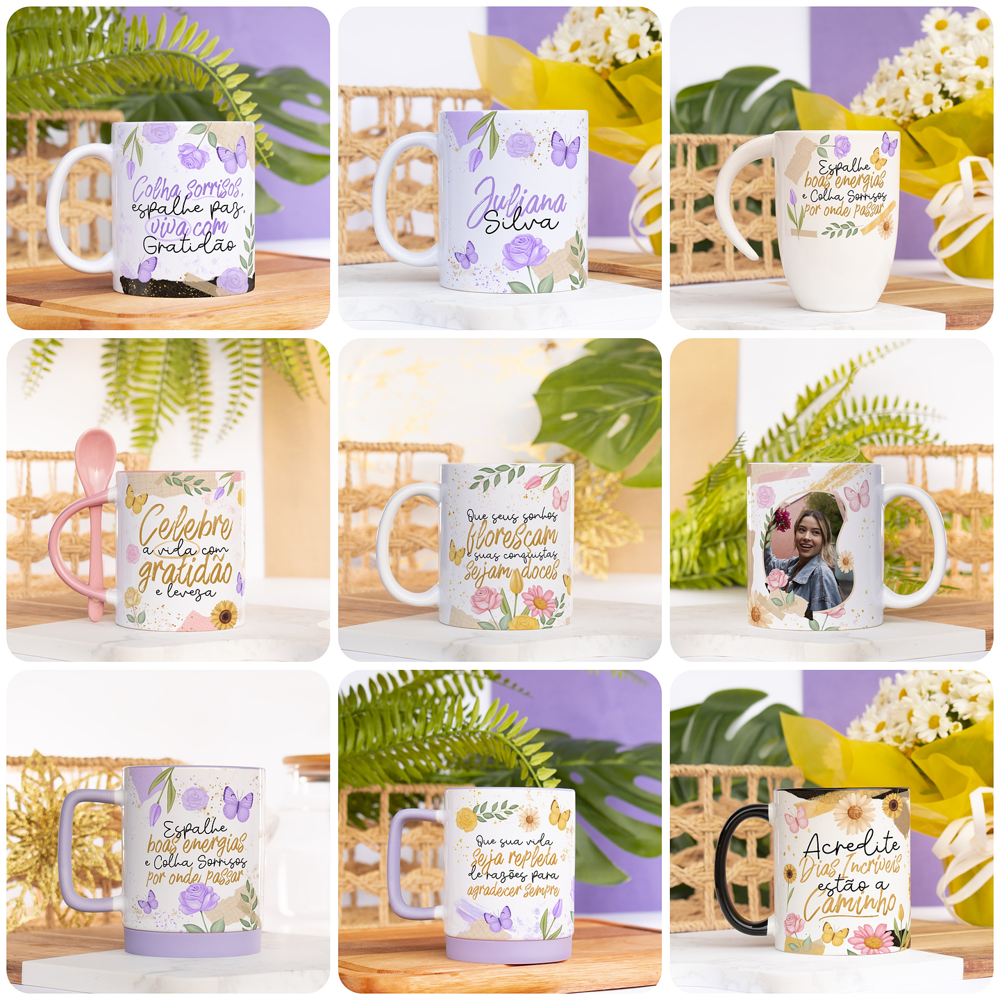 20 Artes para Caneca Frases Motivacionais Floresça Arquivo Jpg 1