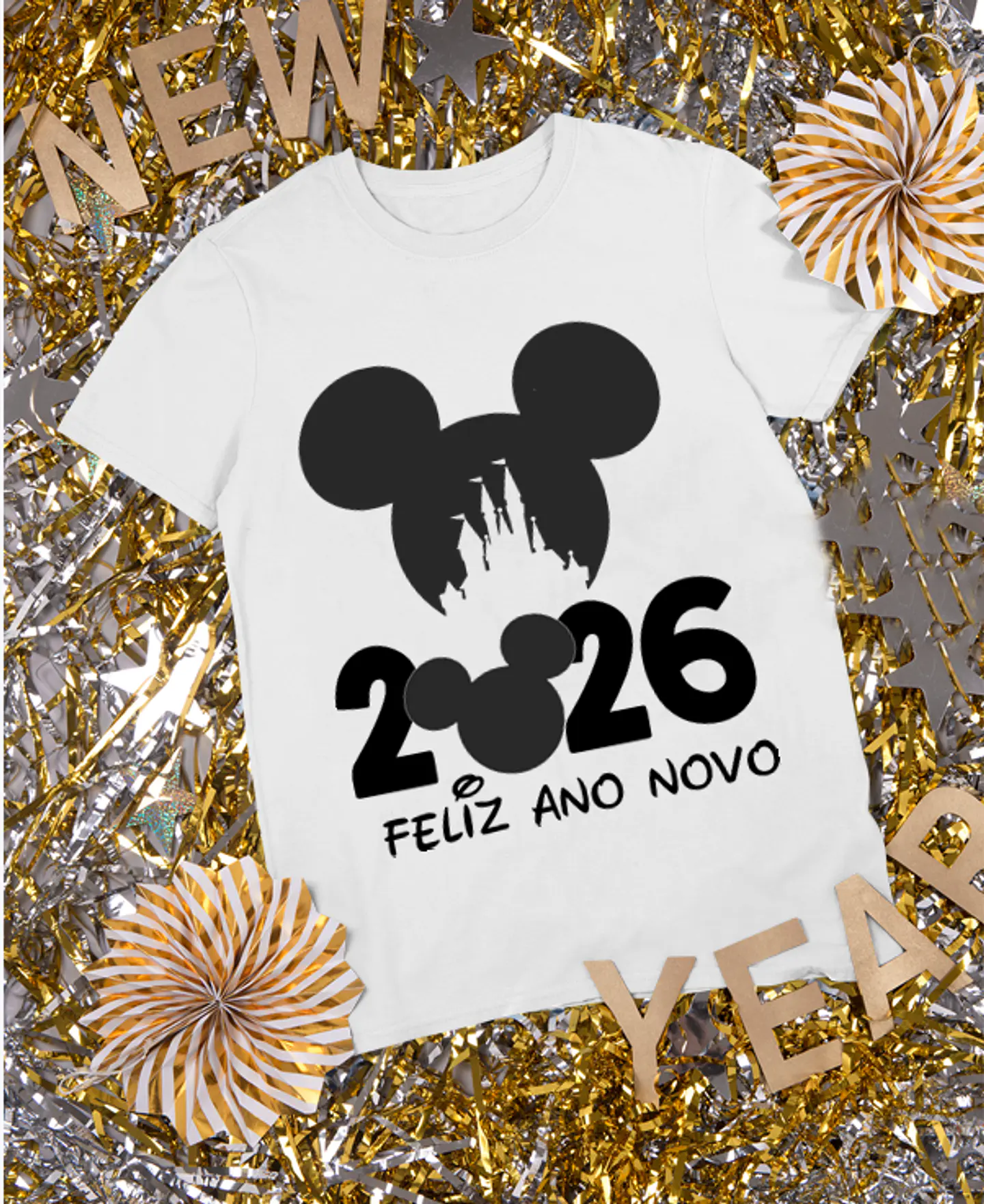 20 Artes para Camisa Disney Mickey e Minnie Ano Novo 2026 Arquivo Editavel 17