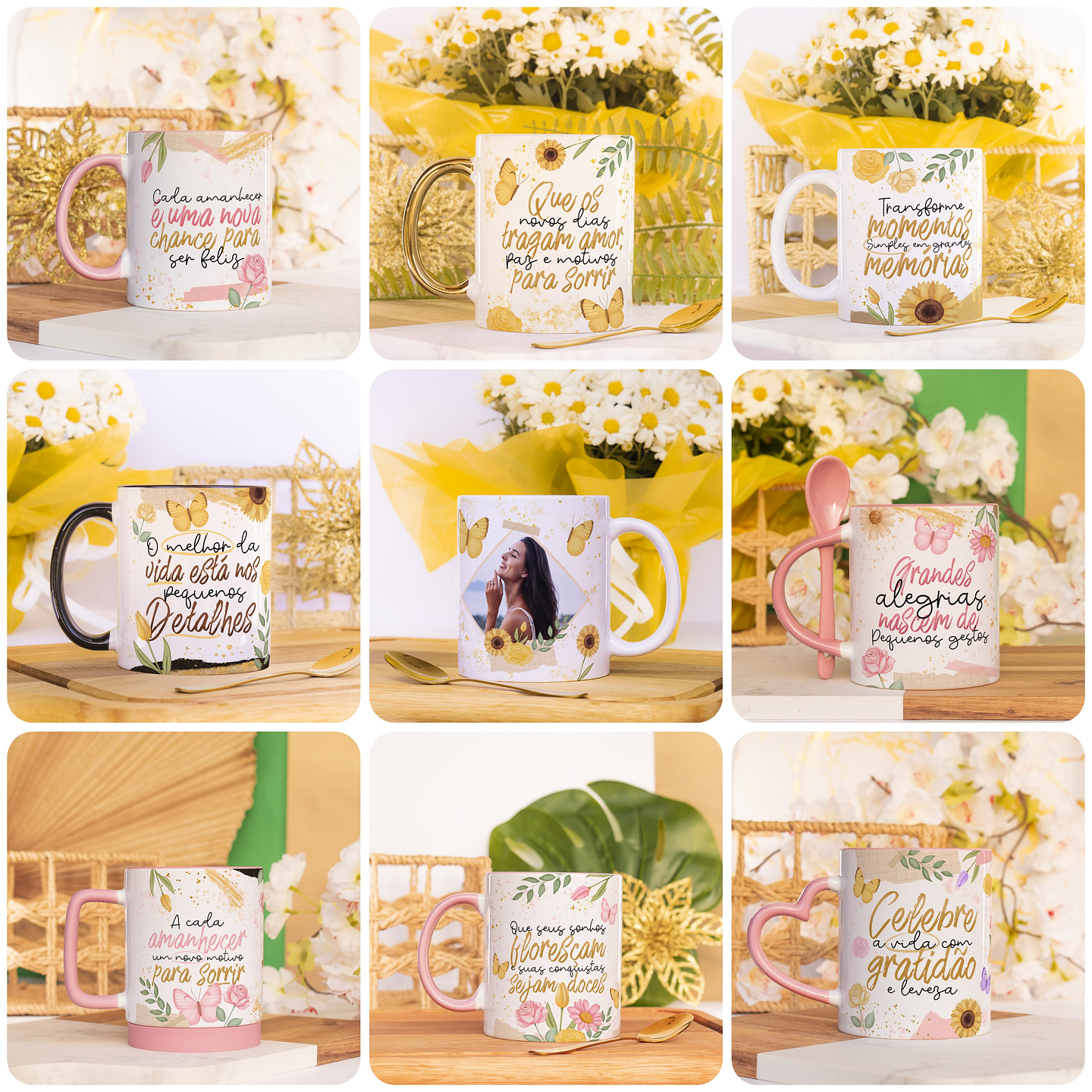 20 Artes para Caneca Frases Motivacionais Floresça Arquivo Jpg 2