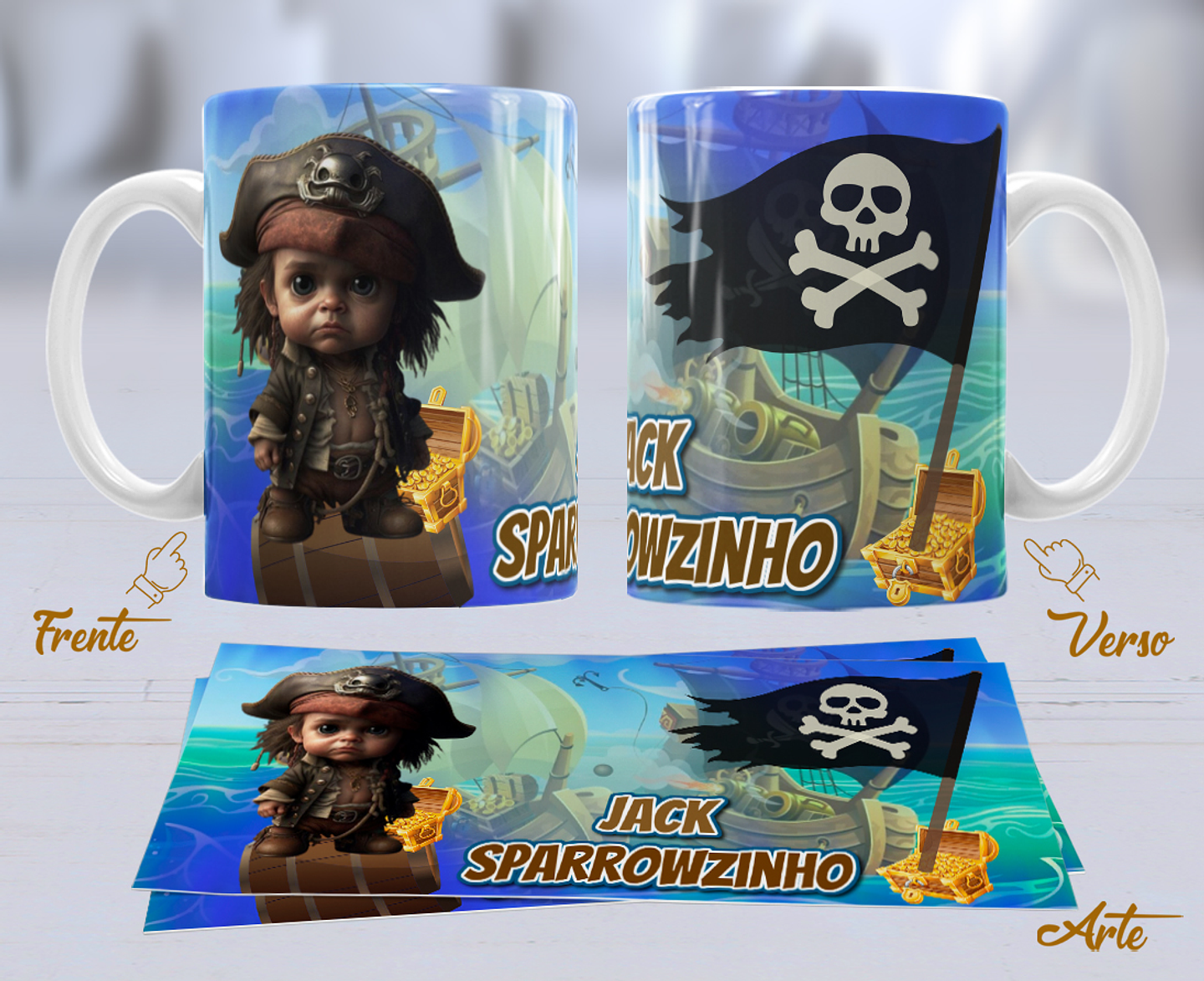 10 Artes para Caneca Personagens Cute Arquivo Editável 5