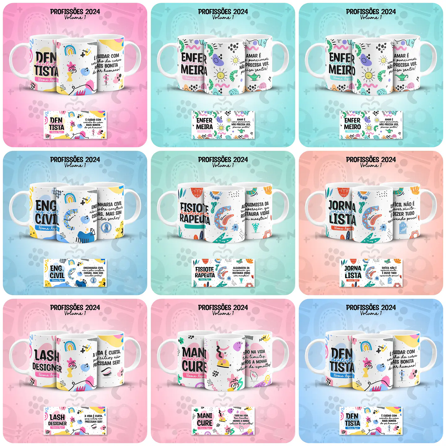 29 Artes para Caneca Profissões Arquivo Jpg 2