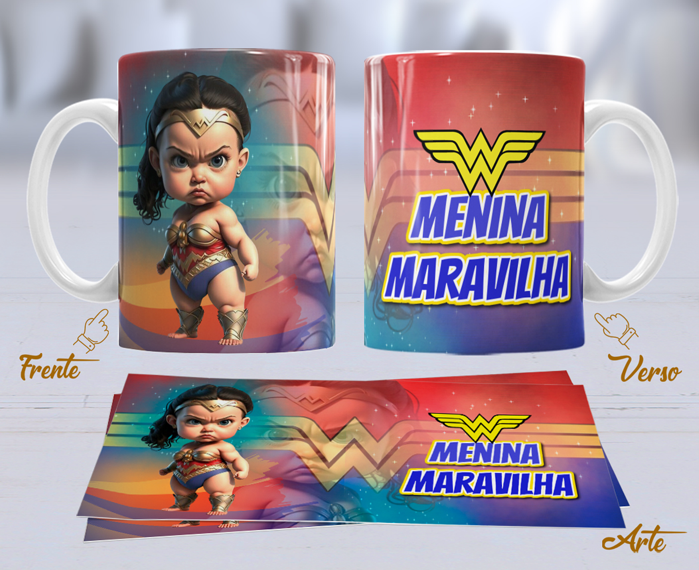 10 Artes para Caneca Personagens Cute Arquivo Editável 6