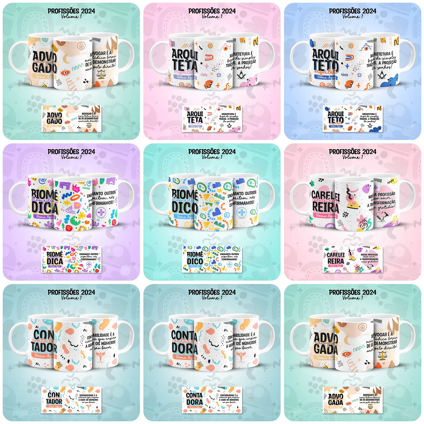 29 Artes para Caneca Profissões Arquivo Jpg 3