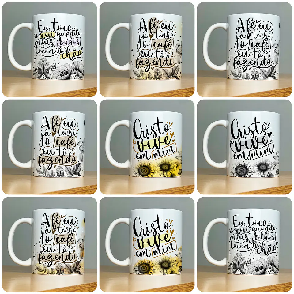 22 Artes para Caneca Frases Religiosas Palavra Arquivo em Jpg 7