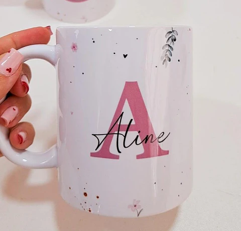 104 Artes para Caneca Alfabeto Femino e Masculino Arquivo Editável