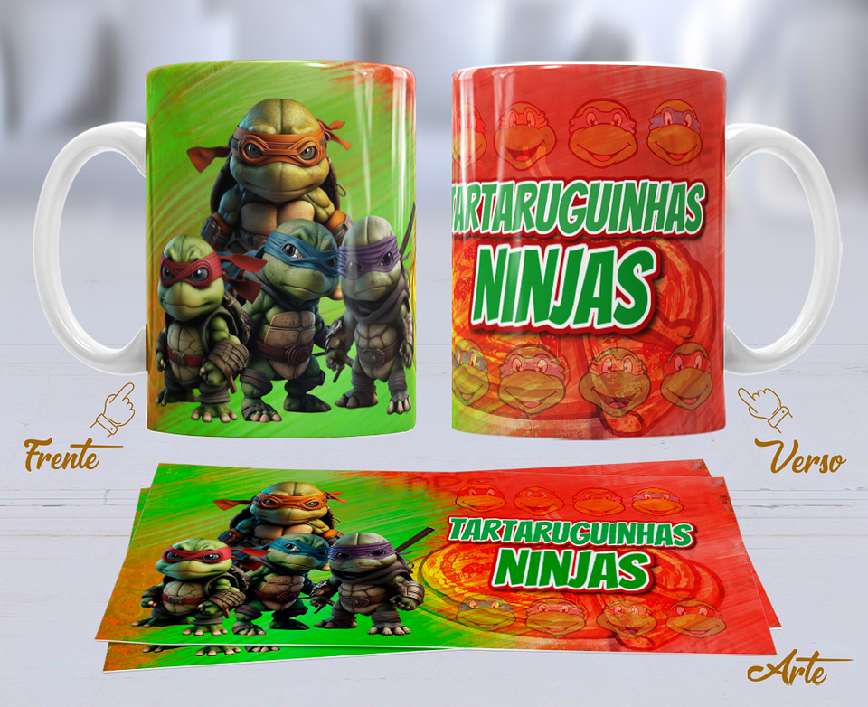 10 Artes para Caneca Personagens Cute Arquivo Editável 9