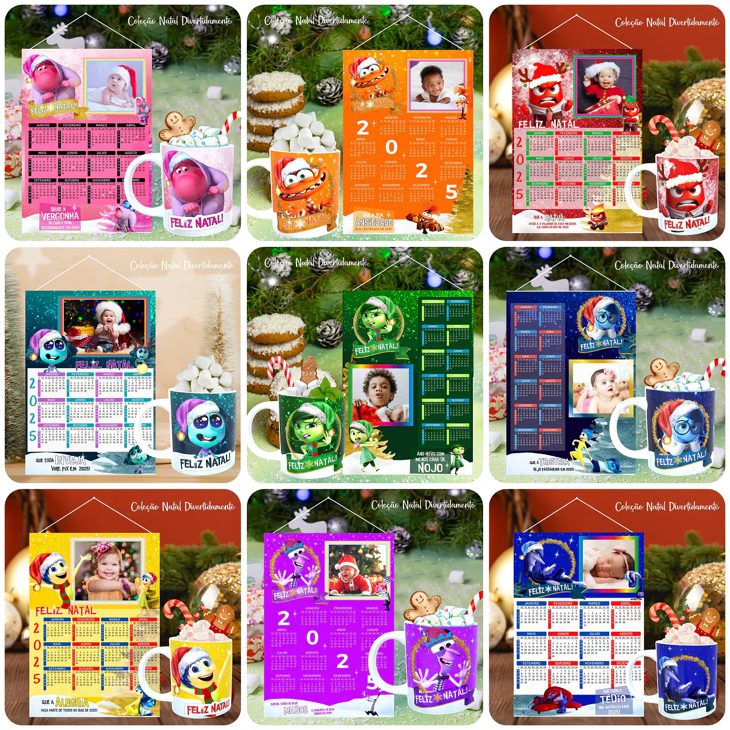 62 Artes para Calendário e Caneca 2025 Arquivo Editável 2