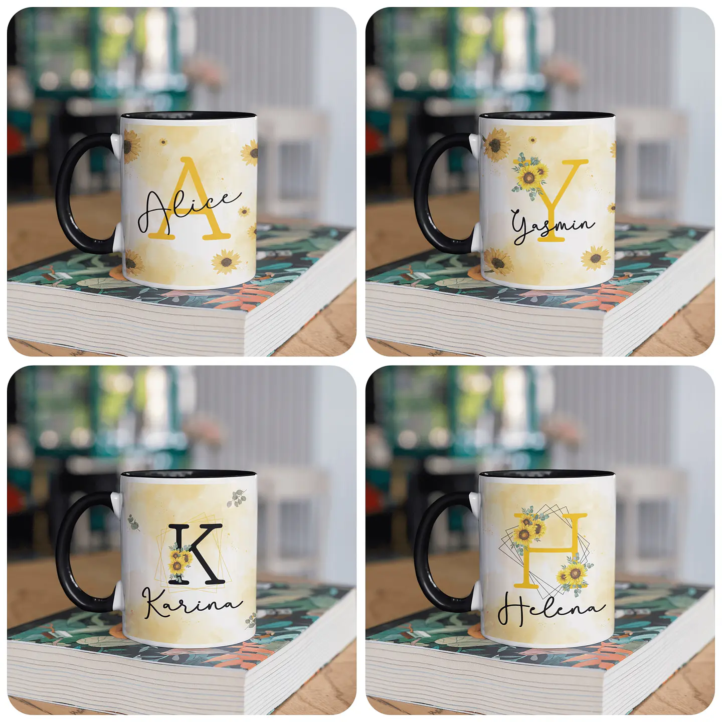 Kit Alfabeto Girassol em Png 1