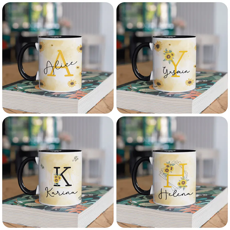 Kit Alfabeto Girassol em Png 1