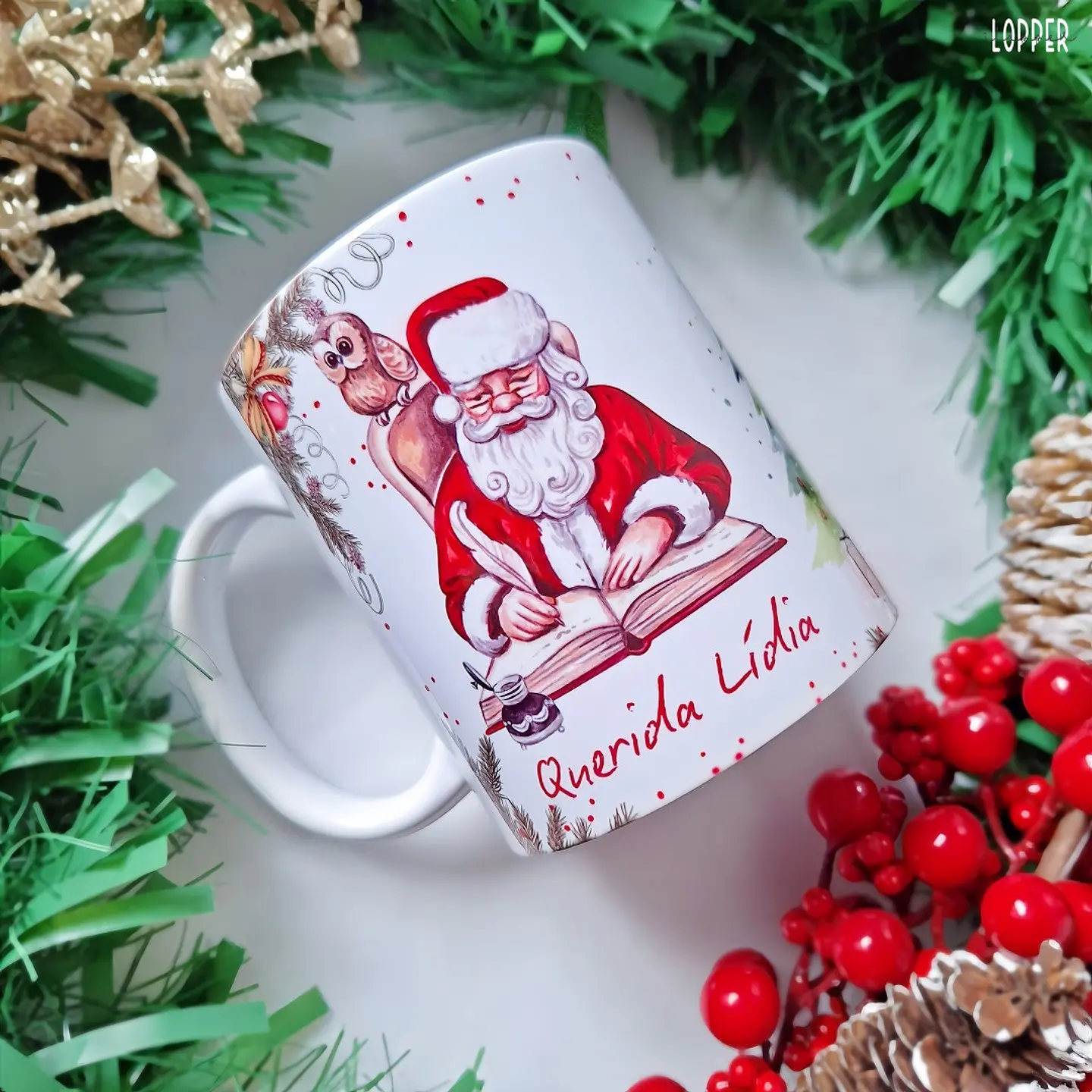 Arte Caneca Carta do Papai Noel Natal Arquivo em Png  3