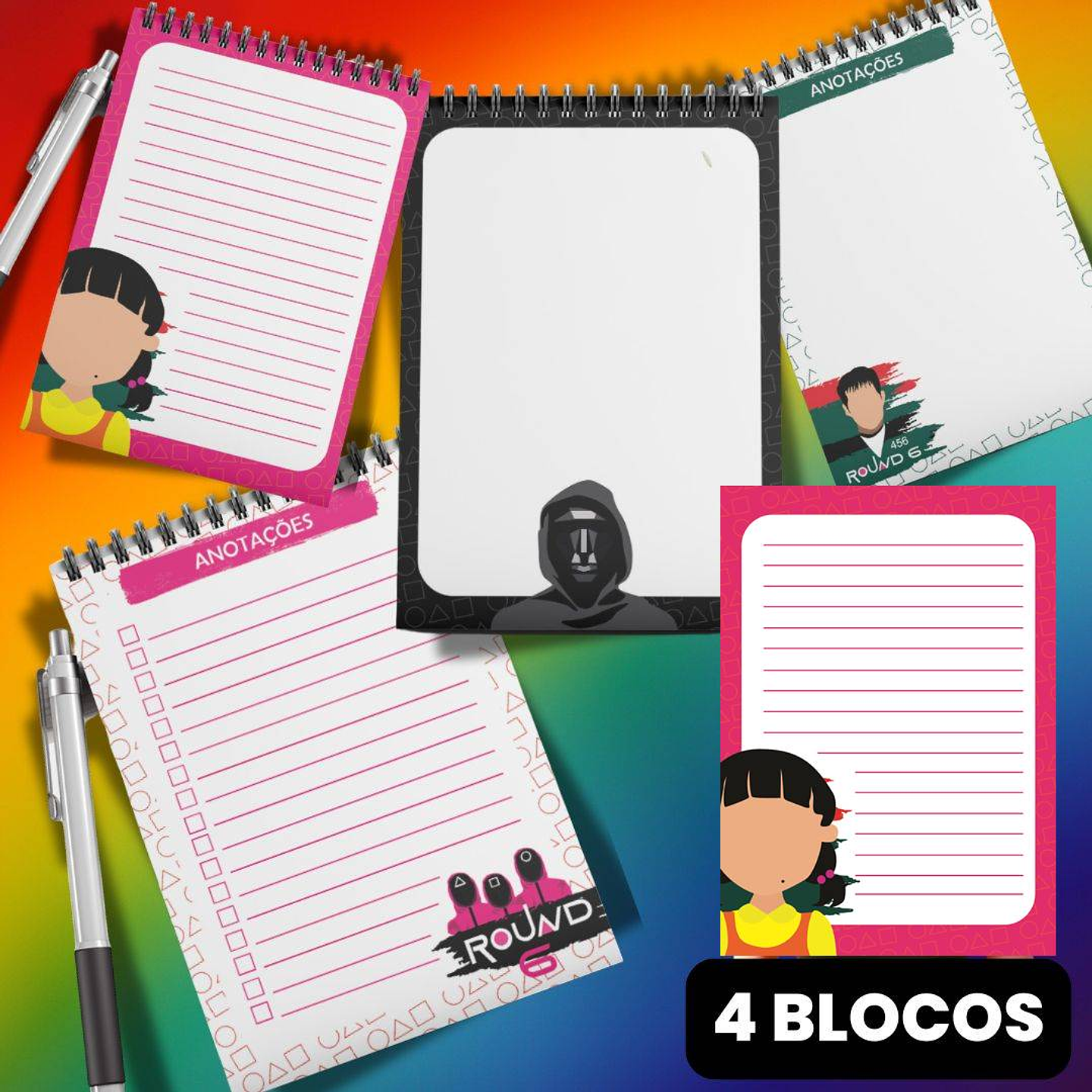 6 Artes para Caneca Roud 6 Mais Caderno Arquivo em Jpg 4