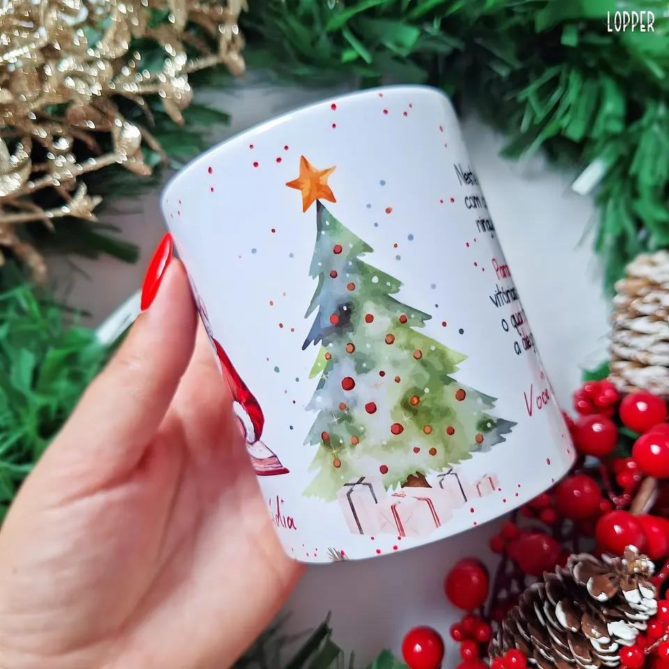 Arte Caneca Carta do Papai Noel Natal Arquivo em Png  5