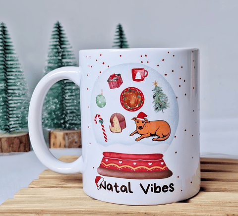 Arte Caneca Natal Vibes Arquivo em Jpg 