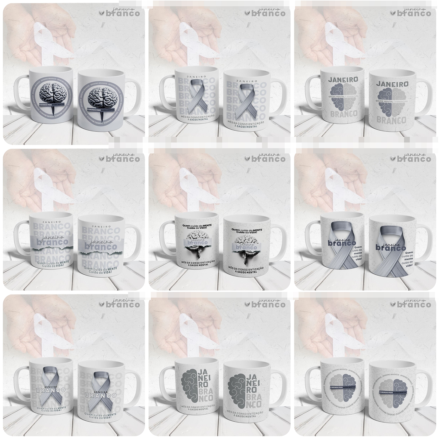 9 Artes para Caneca Janeiro Branco Arquivo Editável 1