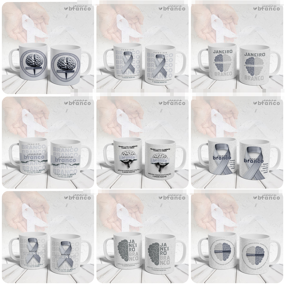 9 Artes para Caneca Janeiro Branco Arquivo Editável 1